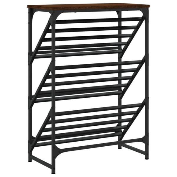 vidaXL Skohylle brun eik 60x30x85 cm konstruert tre