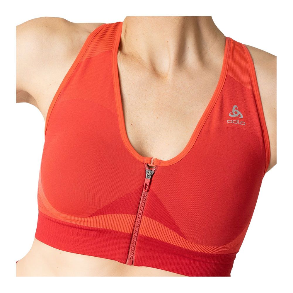 Odlo SEAMLESS HIGH - Brassière Femme american beauty - cayenne