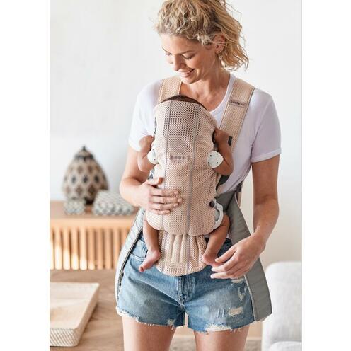 Porte-Bébé Mini Mesh 3D Rose Nacré - BABYBJÖRN