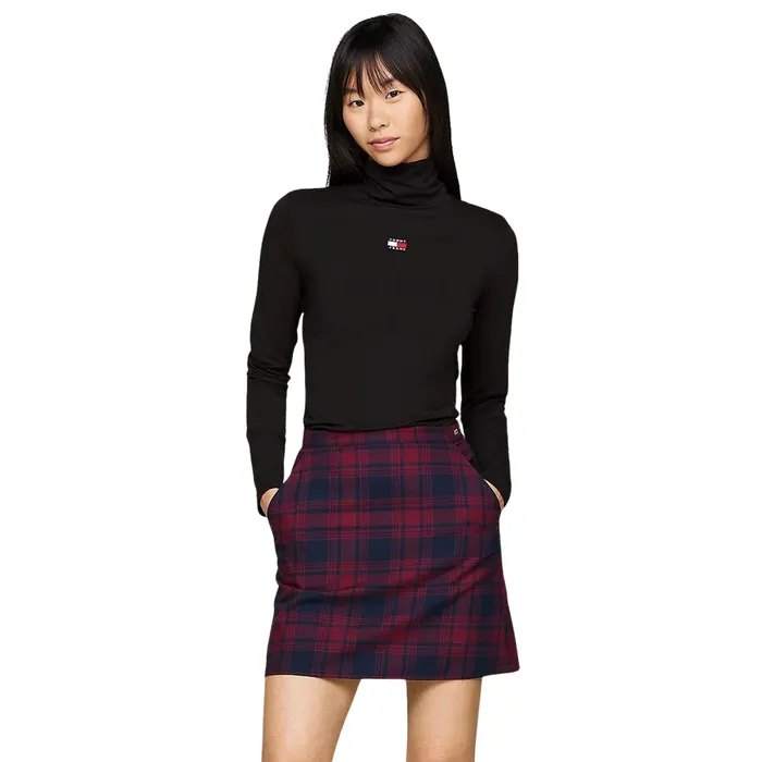 Tommy Hilfiger Slim Badge Mockneck LS Shirt Dames