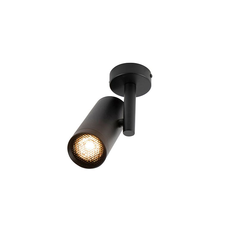 Design plafondspot zwart kantelbaar GU10 50mm - Scopio Honey