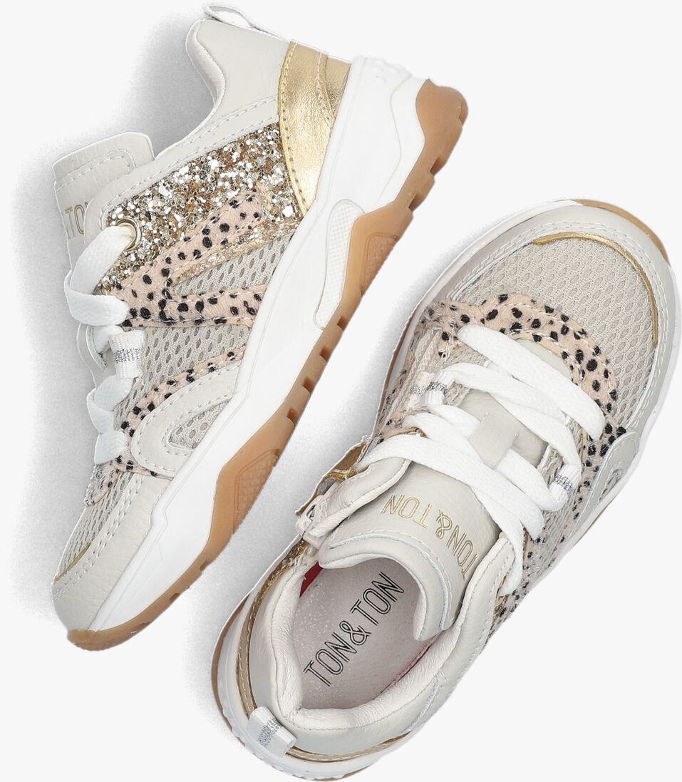 TON & TON beige ton & ton lage sneakers signy