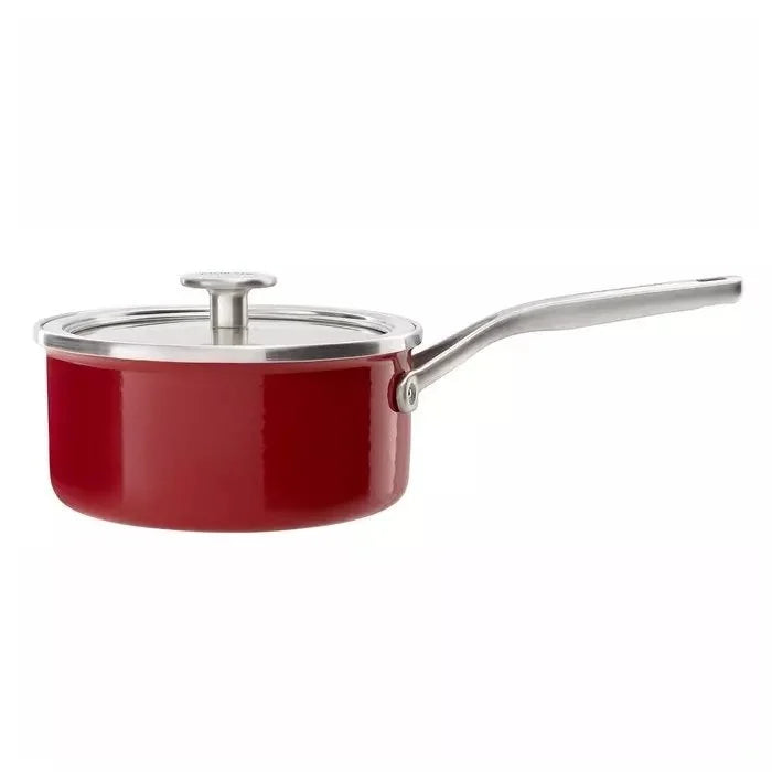 KitchenAid Pannenset 5 delig met Garde en Sauslepel - Rood