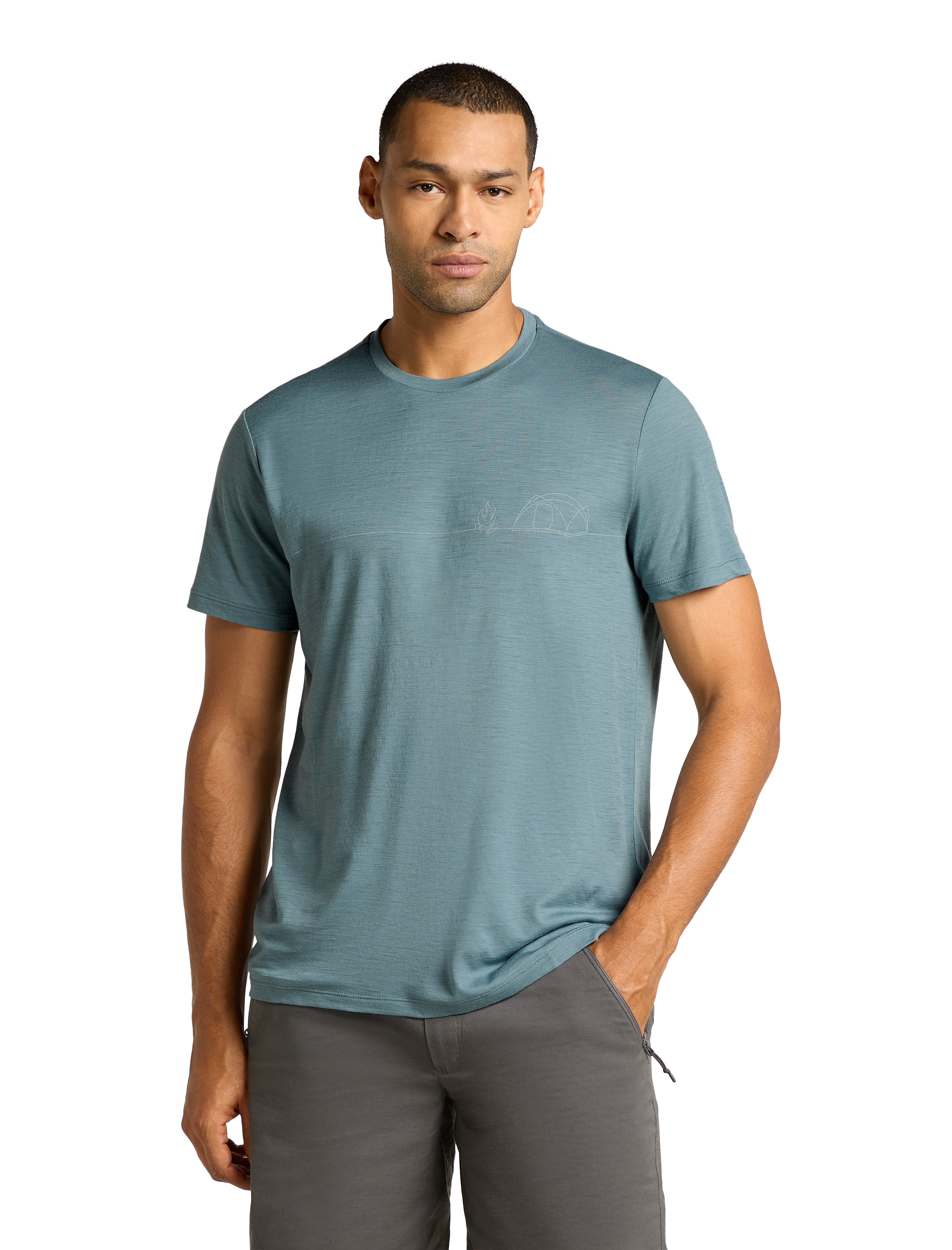 M Merino 150 Tech Lite SS Tee Single Line Camp
