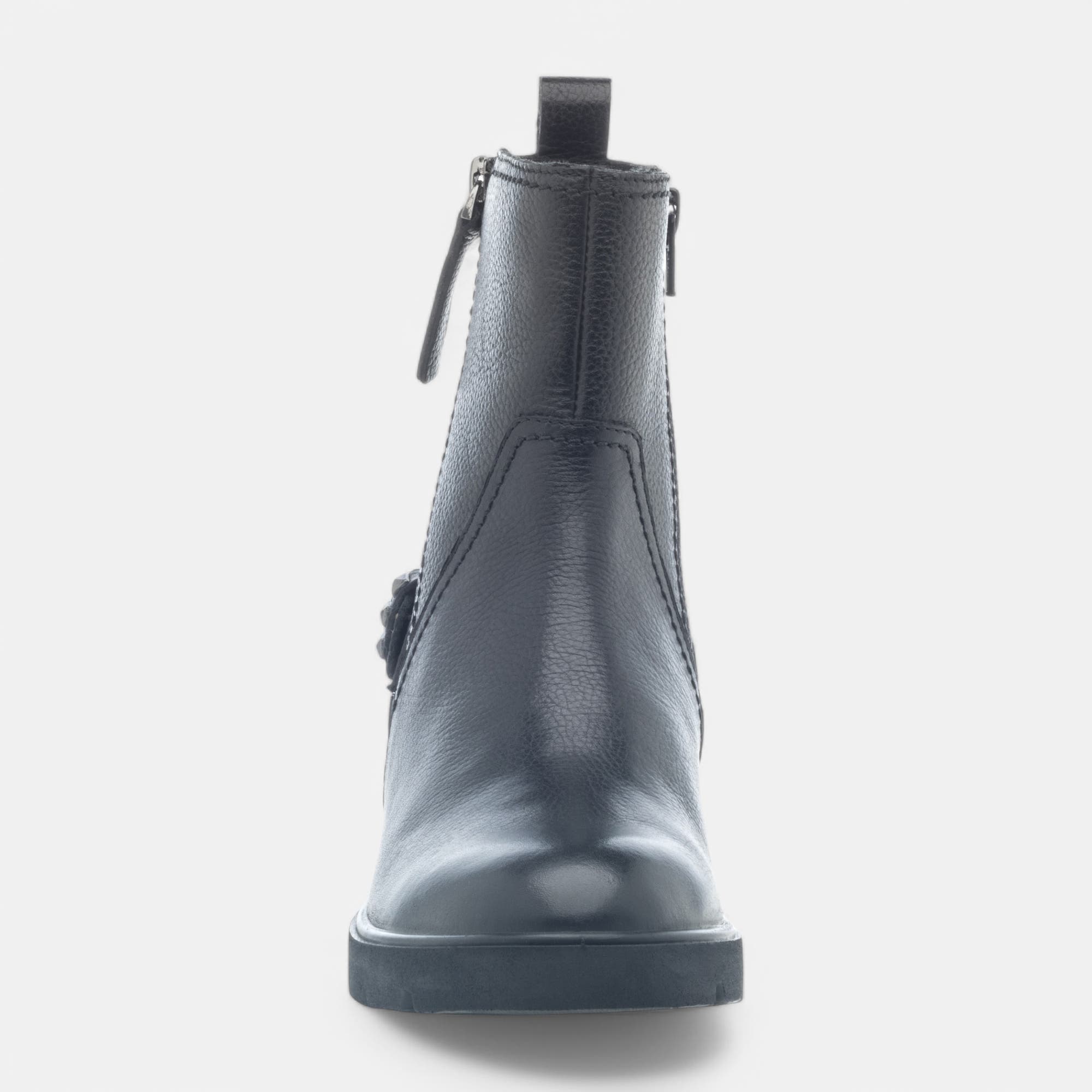 Boots Femme en cuir noir