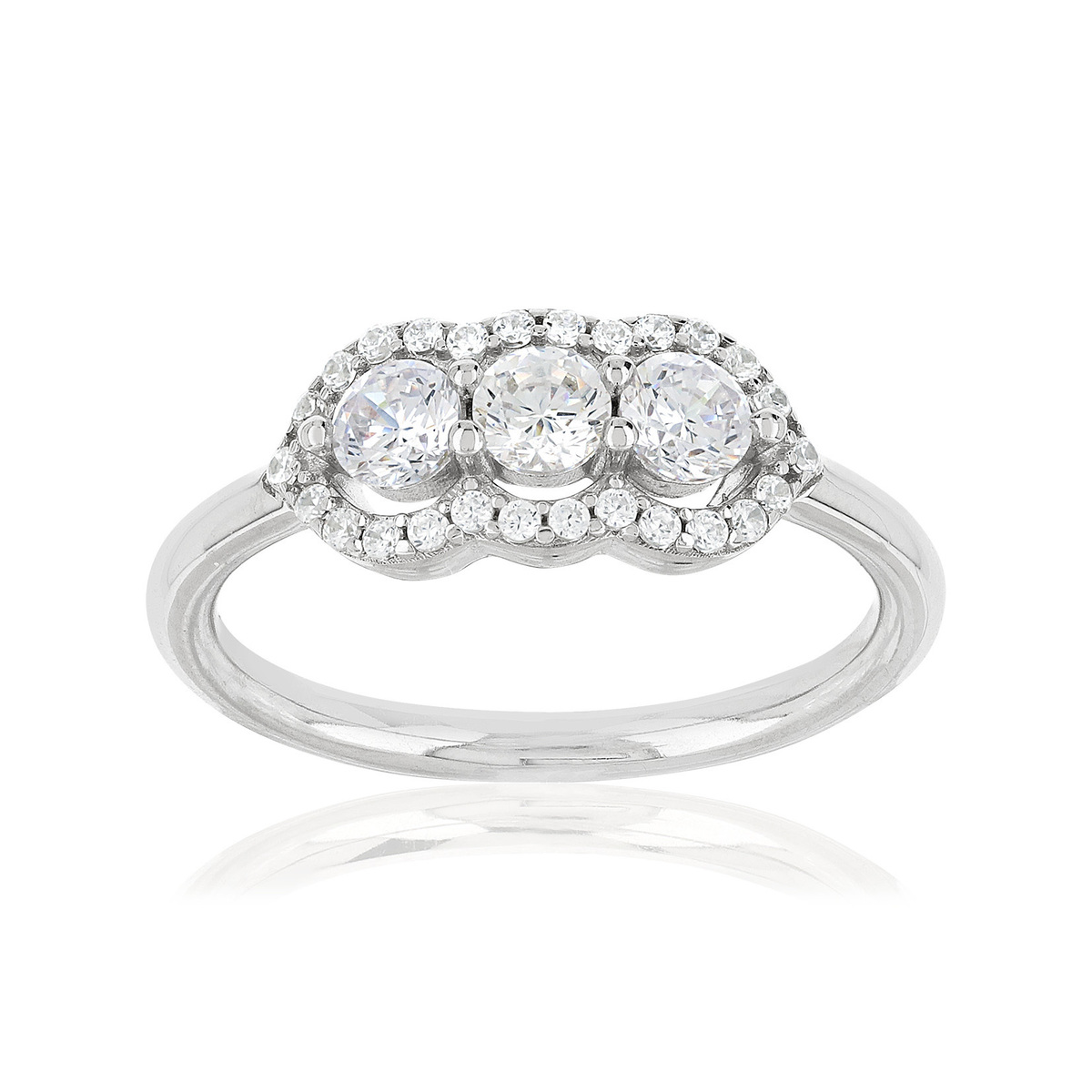 Bague argent 925 zirconias