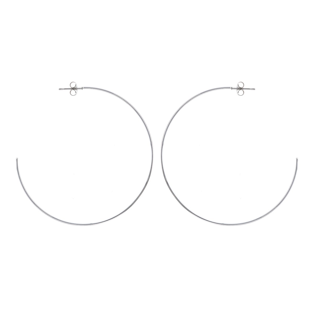 Boucles d'oreilles créoles acier 60MM