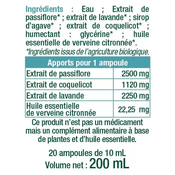 Les 3 Chênes Phyto Aromicell'R Sono e Relaxamento Orgânico 20 ampolas