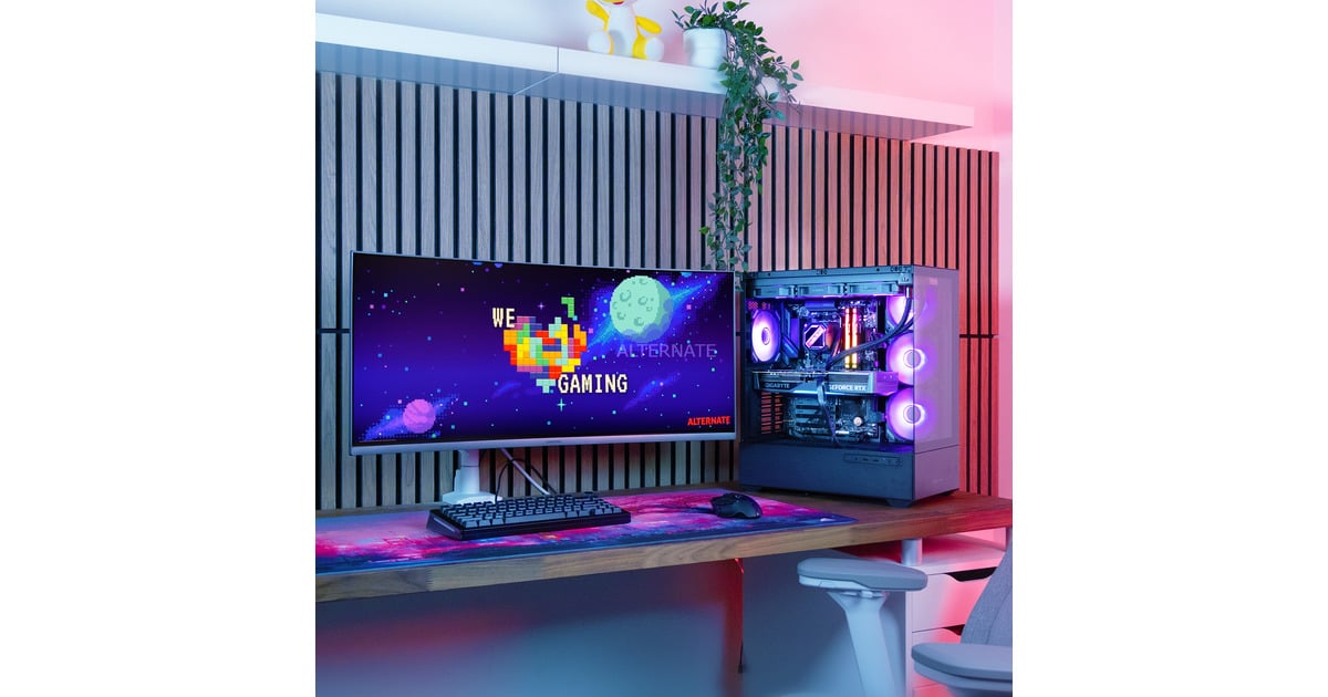 ALTERNATEThunderstorm Starter Ryzen 5 – RTX 5060 Ti Gigabyte Limited edition gaming pc  (Zwart | R5 9600X | RTX 5060 Ti | 32 GB | 1 TB SSD)