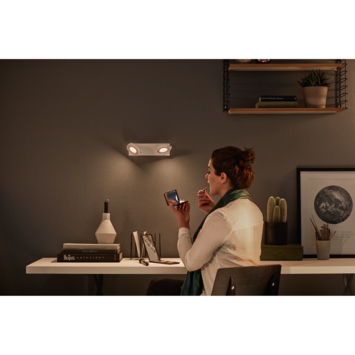 Philips duospot Clockwork wit incl. WarmGlow LED-lichtbron