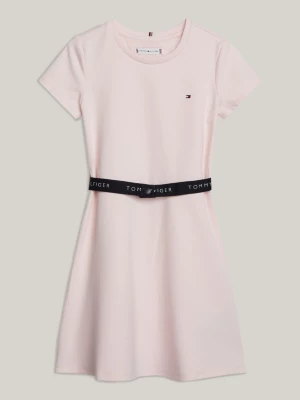 Vestido curto skater com logo essencial