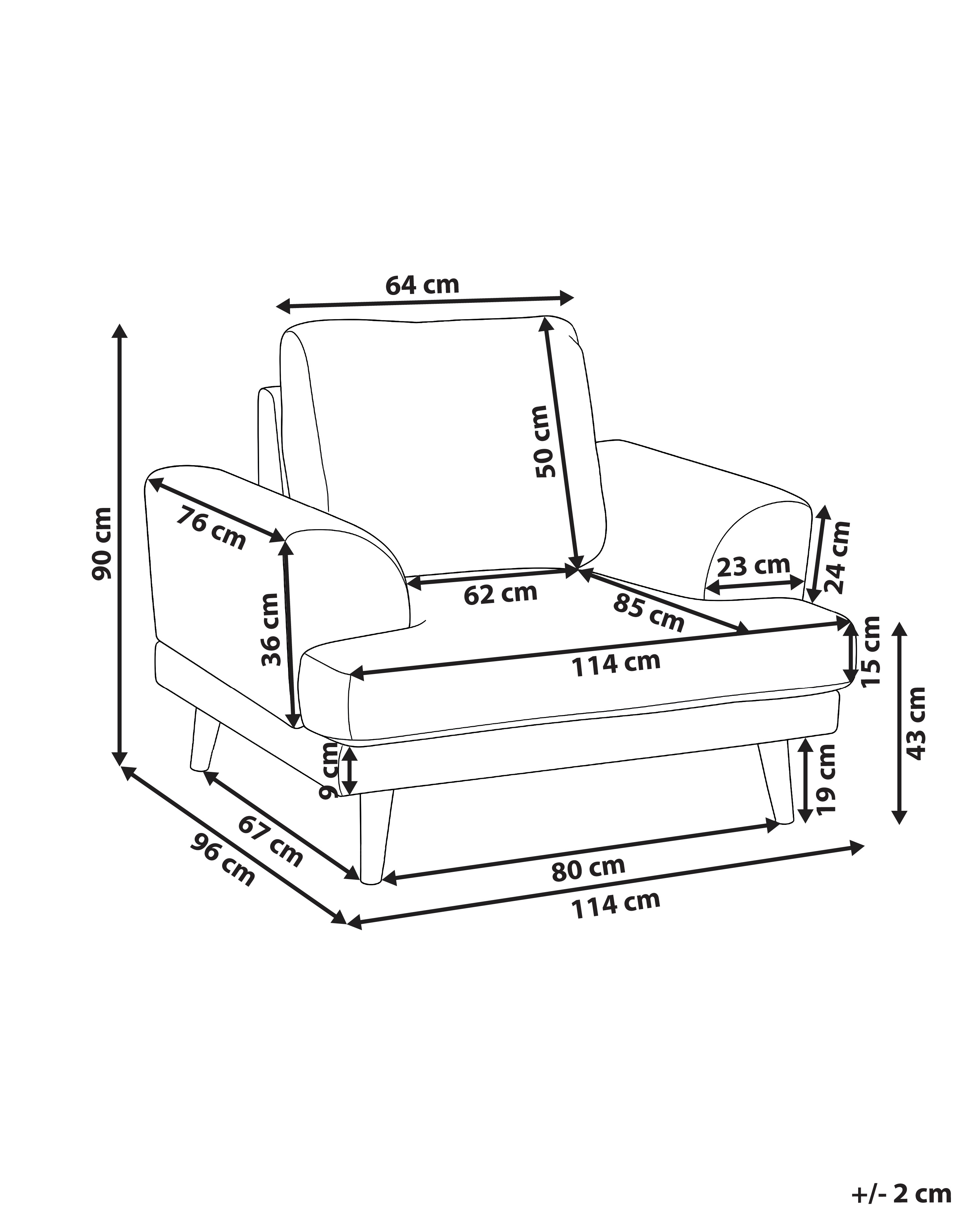 Fauteuil KILDAL Stof Zwart