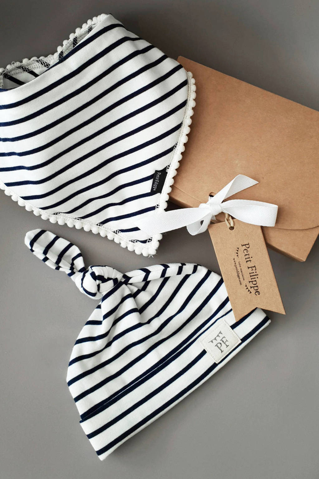 geschenkset muts + bandana breton stripes