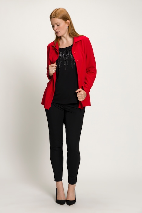 Jacke, Ziernaht, Hemdkragen, Piping