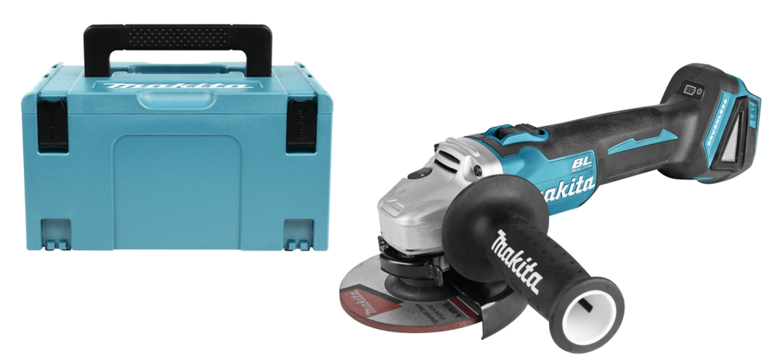 Makita DGA504ZJ 18V Li-Ion Accu haakse slijper body in Mbox - 125mm - koolborstelloos
