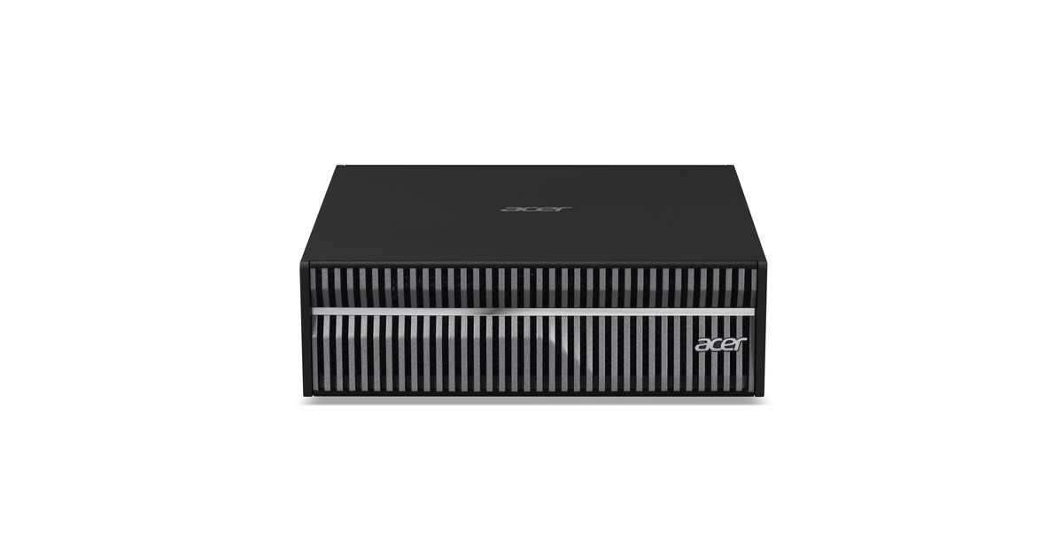 AcerVeriton GN100 AI Mini Workstation pc-systeem  (Zwart/grijs | NVIDIA GB10 Superchip | NVIDIA Blackwell | 128 GB | 4 TB SSD | QSFP Stacking kabel )