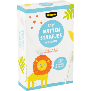 Jumbo Baby Wattenstaafjes van Papier 72 Stuks