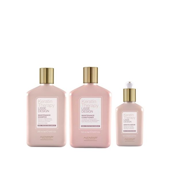 Alfaparf Semi di Lino Lisse Design Maintenance Shampoo 250ml   Condicionador 250ml   Sérum 125ml Pack