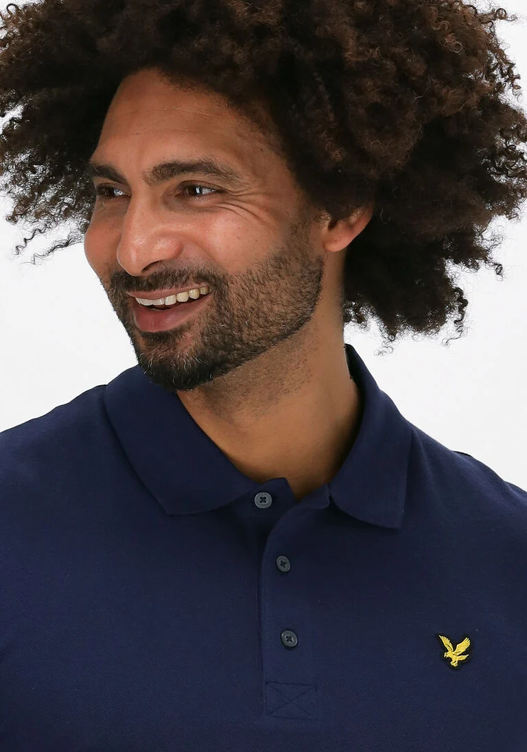 LYLE & SCOTT blauwe lyle & scott polo plain polo shirt