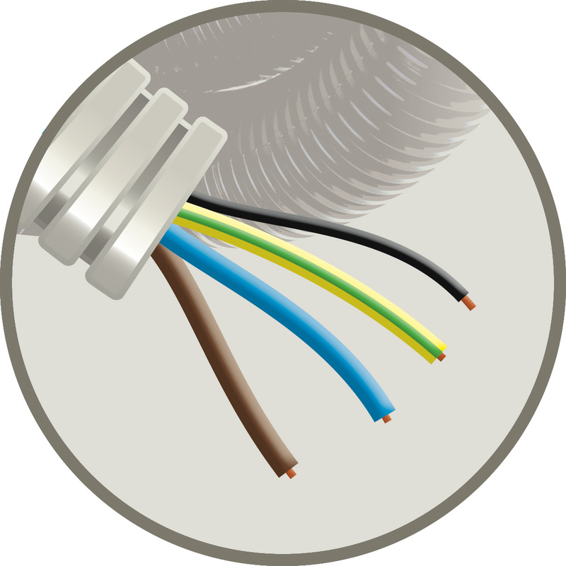 Precaflex Voorbedrade Flexbuis 16mm 3x2,5+1x1,5mm² 25m