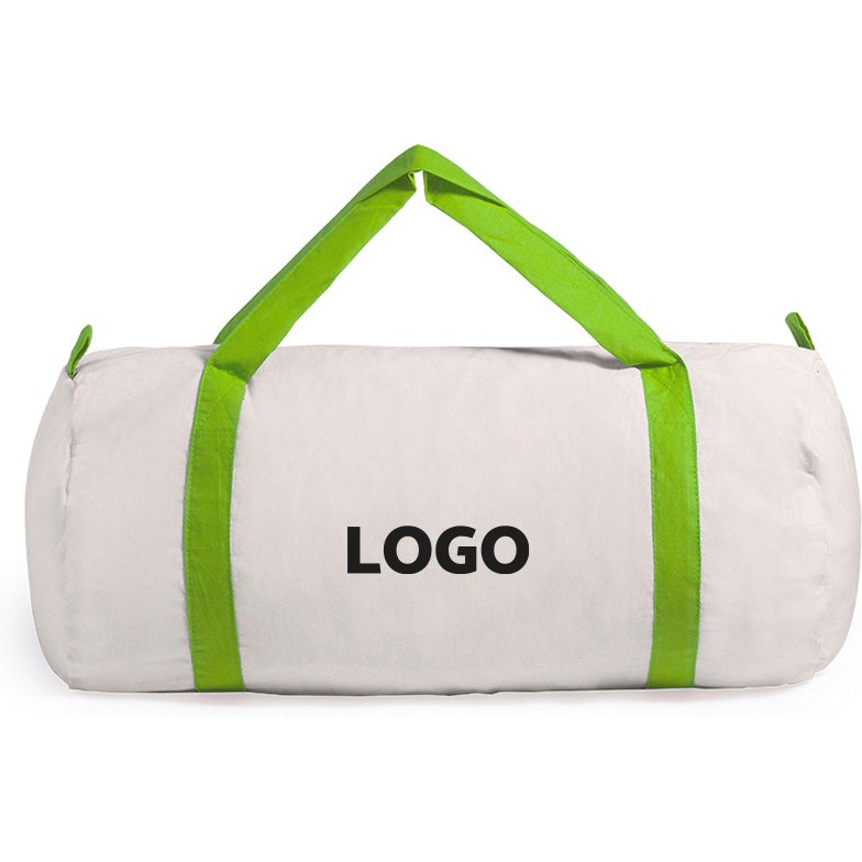Sac de sport polochon publicitaire - anses colorées - marquage 1 couleur