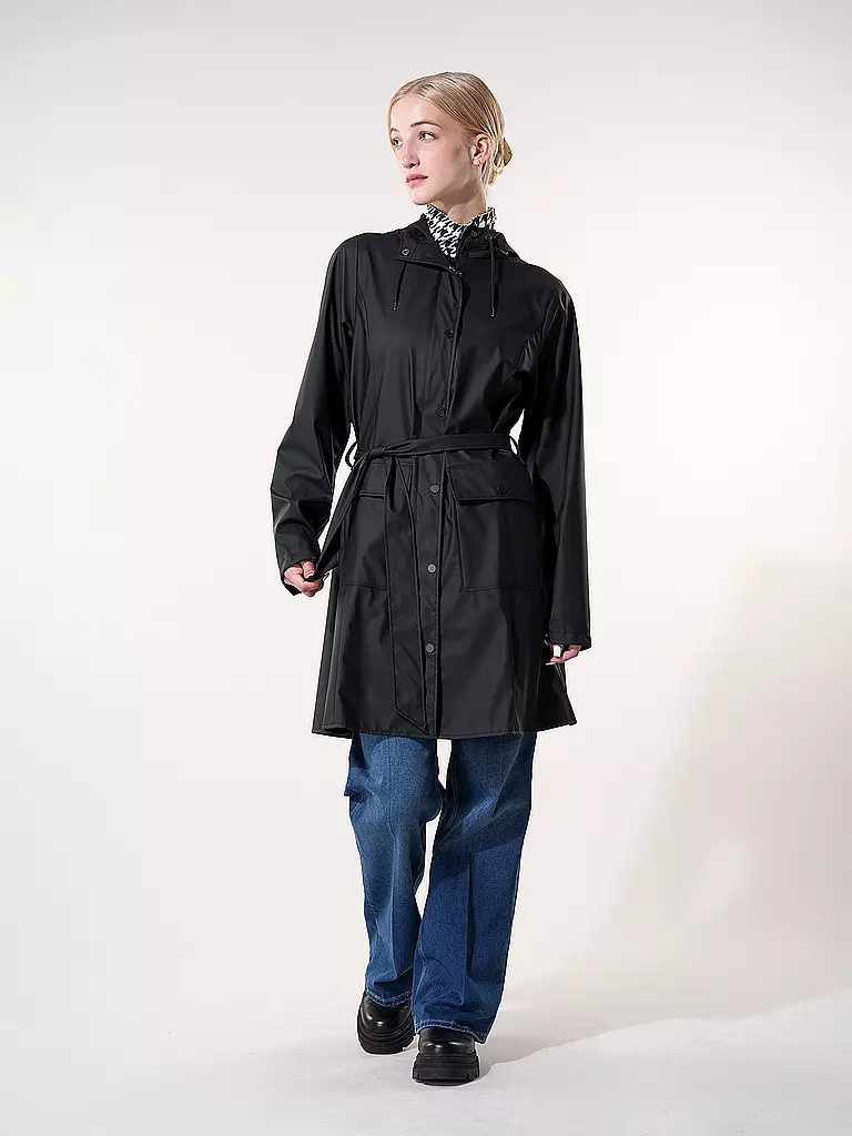 RAINS Regenjacke CURVE W JACKET  schwarz