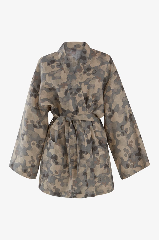 CARA kort kimono i lin