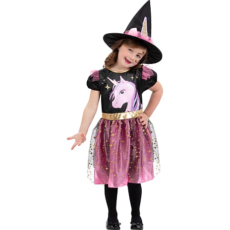 Halloween enhjørning heks kostume str. 104