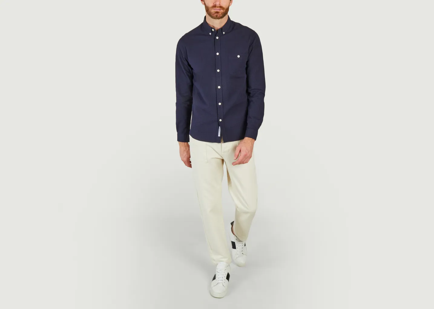 Chemise Severin Seersuck Cuisse de Grenouille