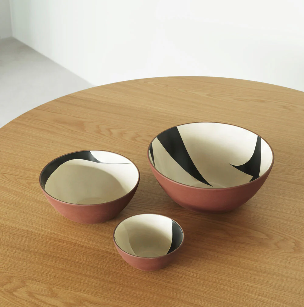 Normann Copenhagen  Line skål, Red Clay - Ø15