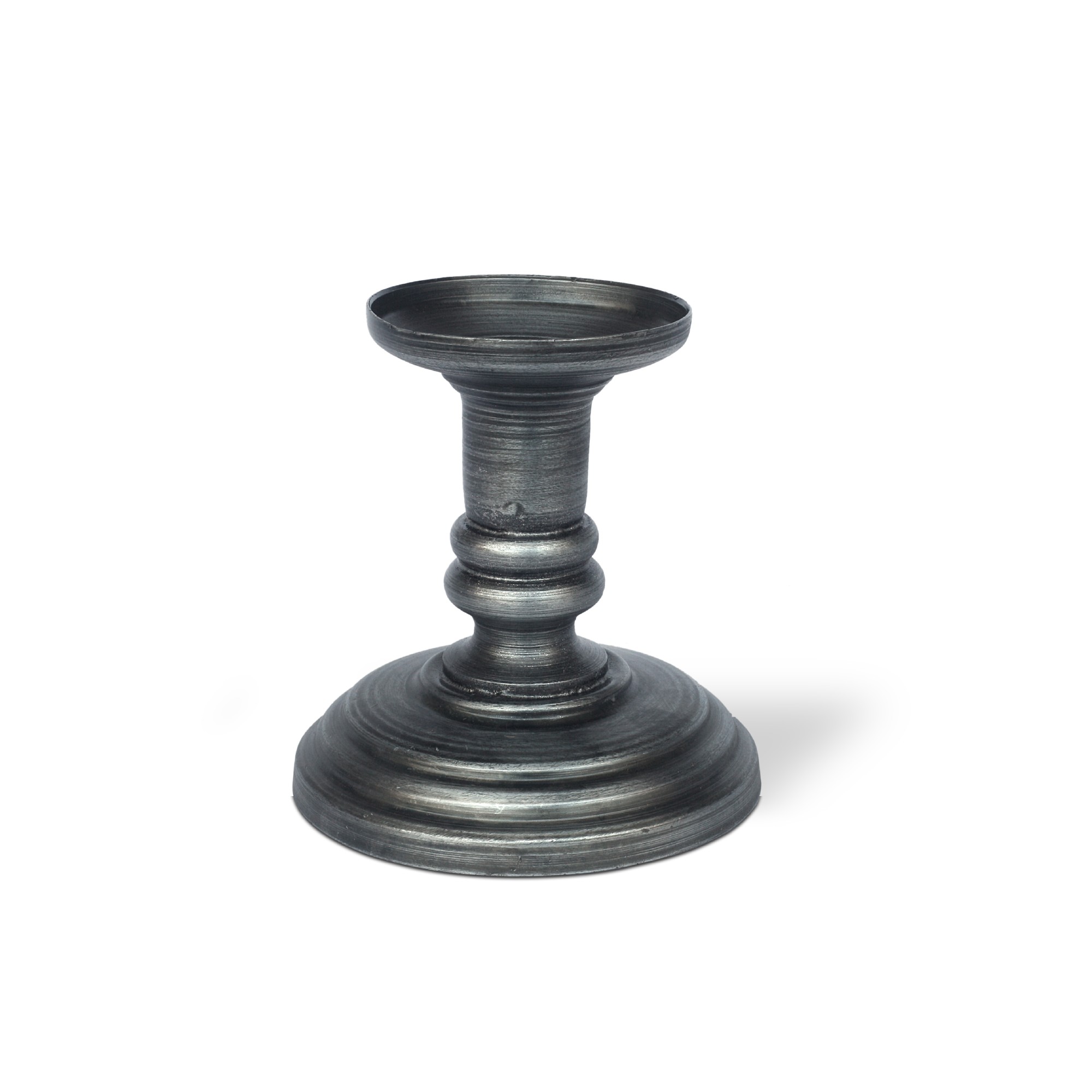 Kerzenständer aus Metall, antik-finish, Ø 8,5 cm, H 10 cm von fischer's lagerhaus