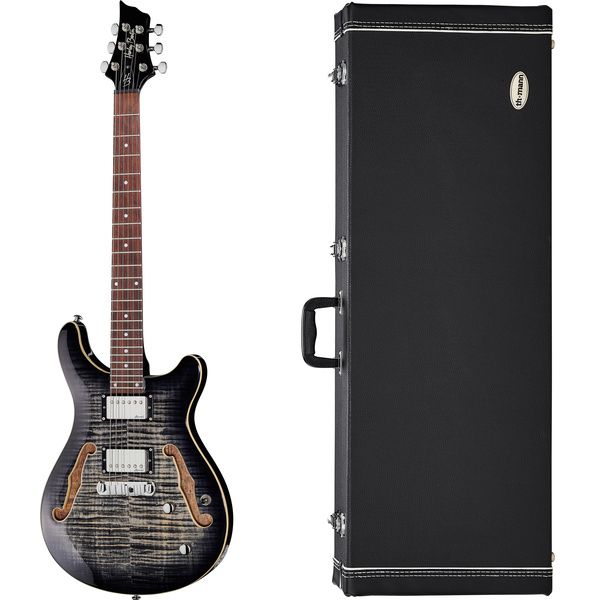 Harley Benton CST-24HB Charcoal Flame Bundle