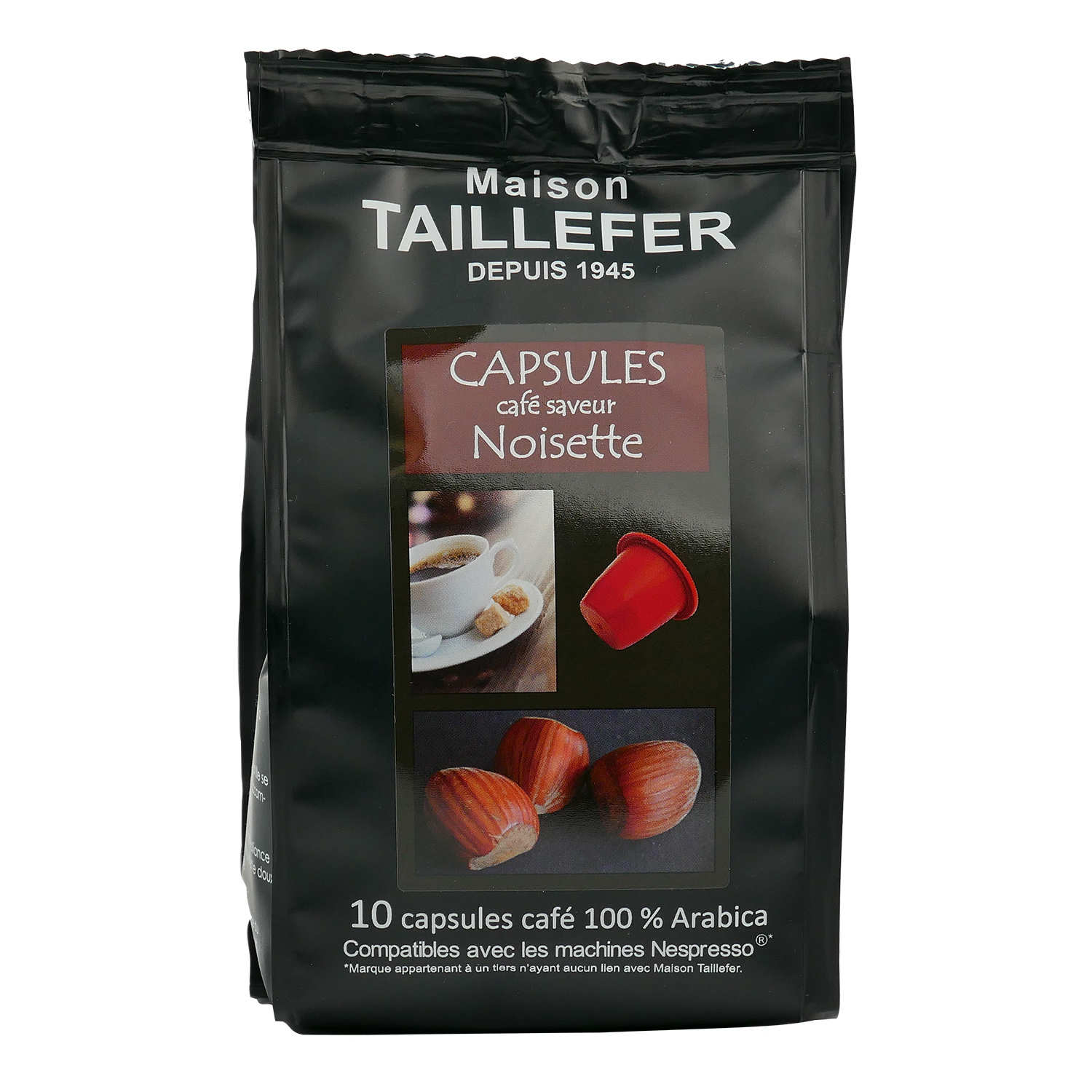 Café moka saveur noisette capsules compatibles Nespresso®