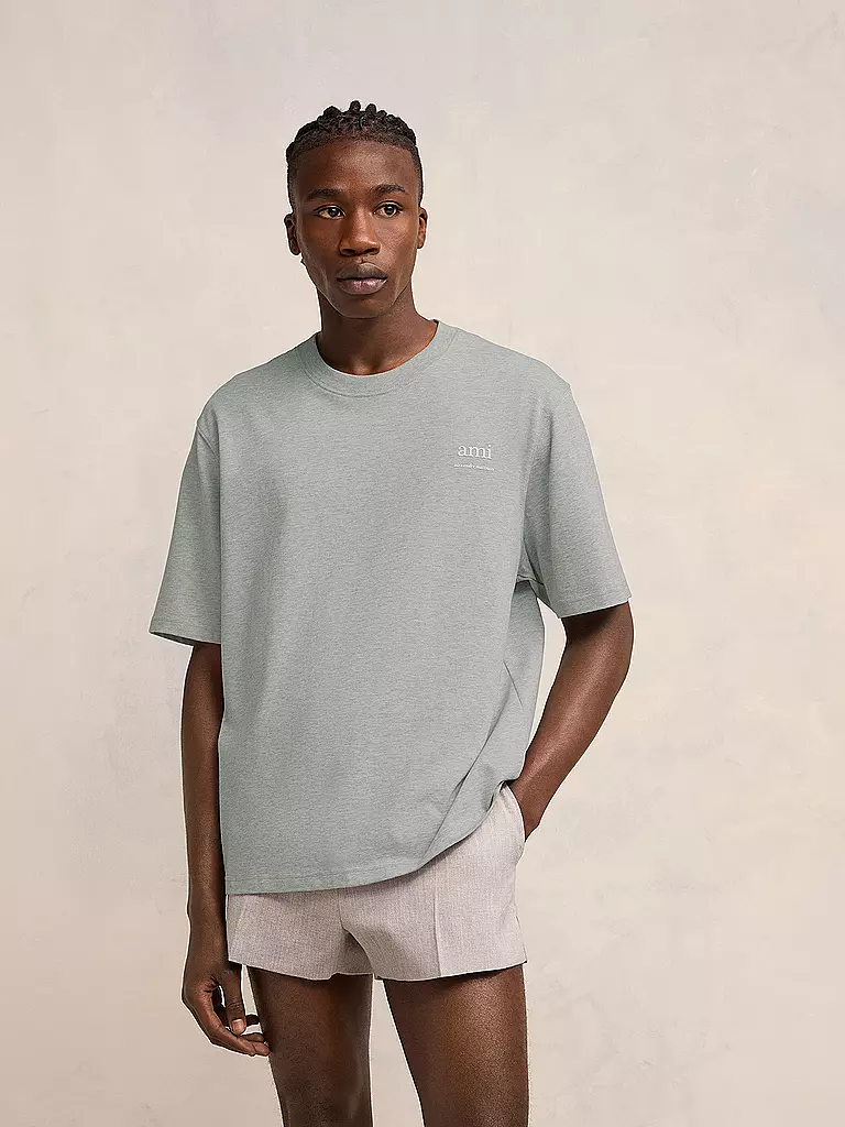AMI PARIS T-Shirt hellgrau