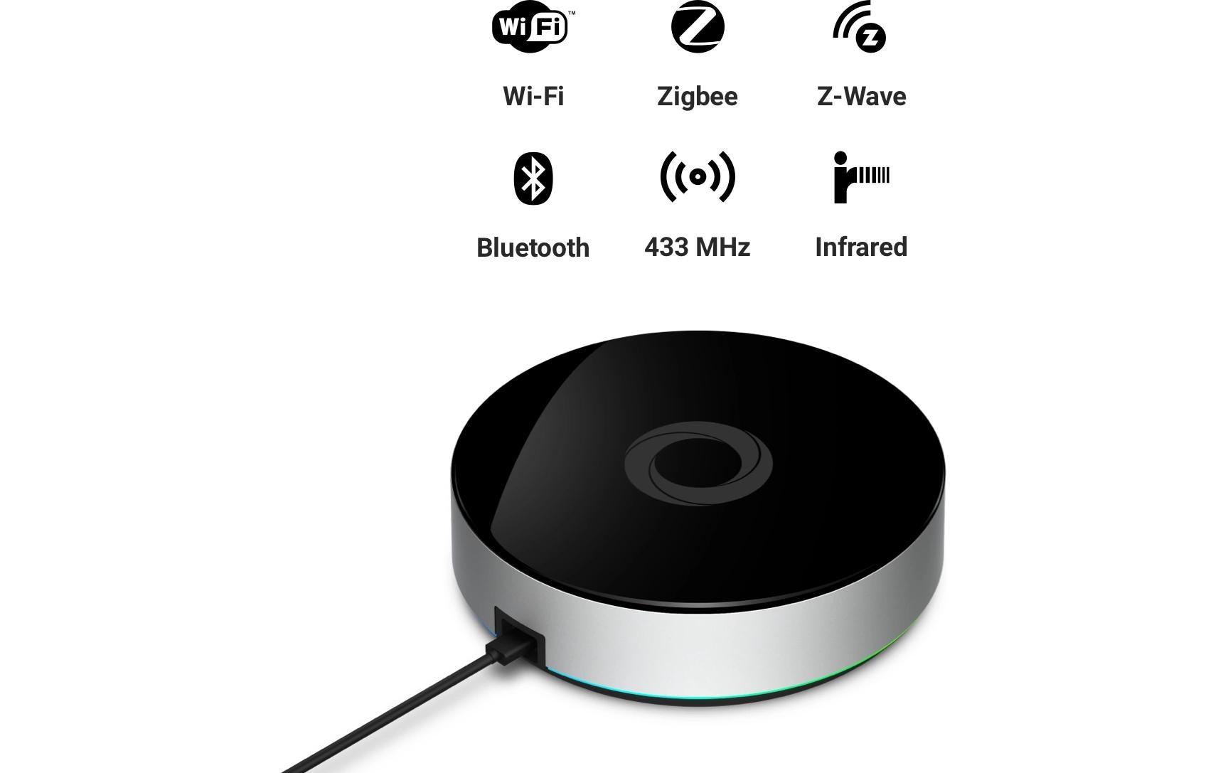 Homey bridgeFüge Zigbee, Z-Wave, Bluetooth, 433 MHz und Infrarot zu Homey hinzu