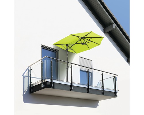 Schneider Salerno Mezza parasol 150 x 150 cm appelgroen incl. beschermhoes