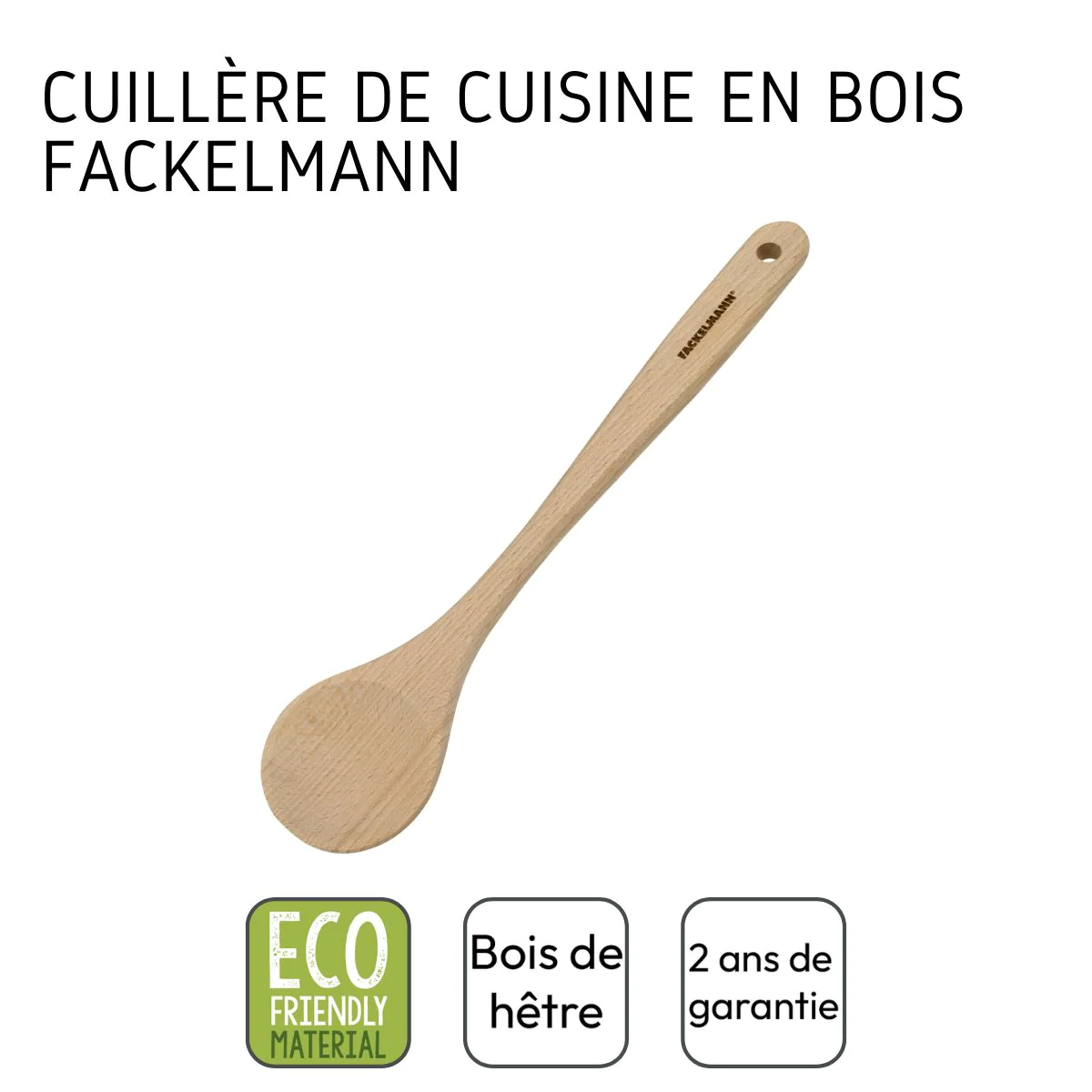 Cuillère de cuisine en bois FSC Eco Friendly Fackelmann