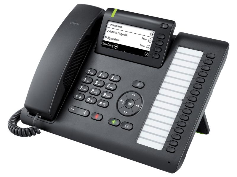 MITEL Tischtelefon CP400 Schwarz PoE-fähiges VoIP-Tischtelefon