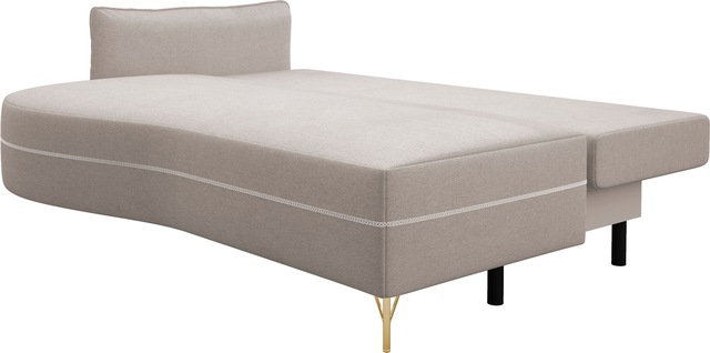 exxpo - sofa fashion Loungesofa »Ortis mit toller Kontrastnaht, Solitärmöbel, bequem, schmale Armlehne« Schlafsofa mit Bettfunktion und Bettkasten, komfortabler Federkern