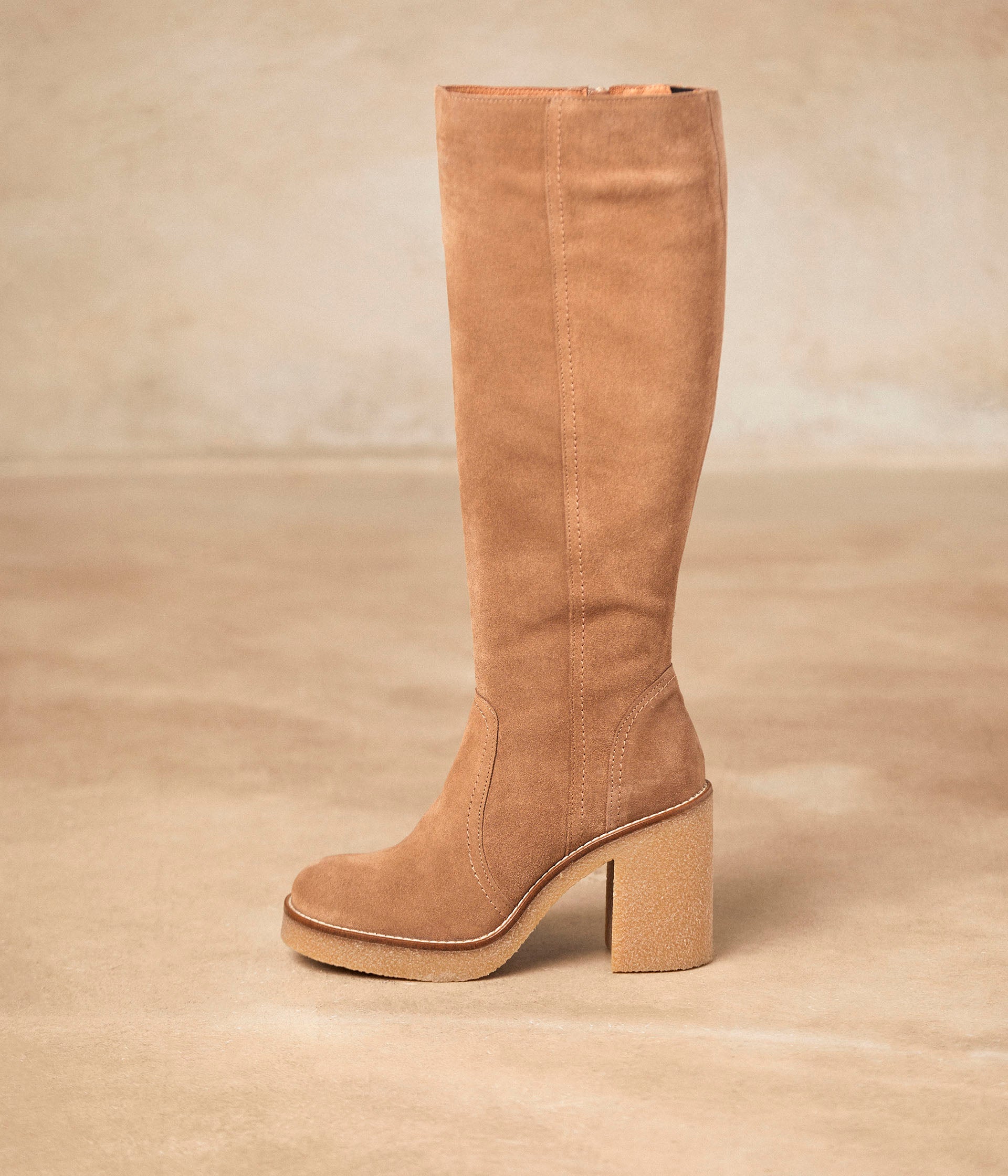 Bottes cuir velours Asha