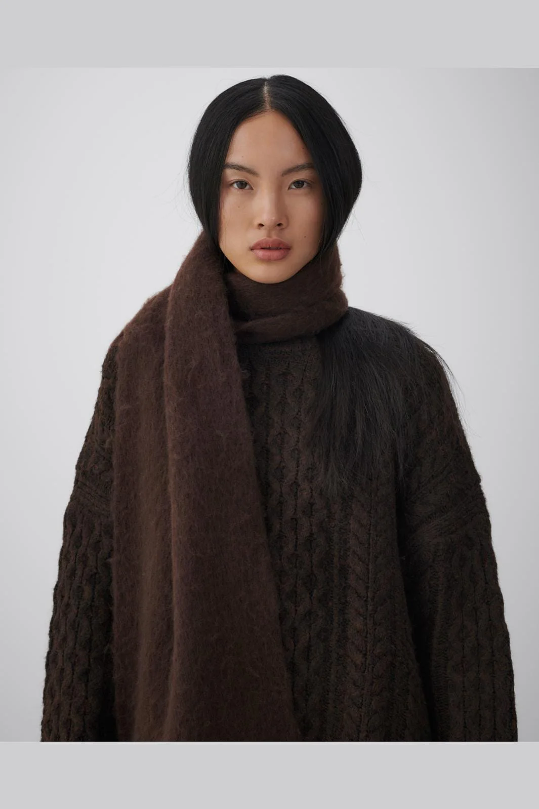 Vila Vikaia L/S Oversize Cable Knit 4720441 coffee bean