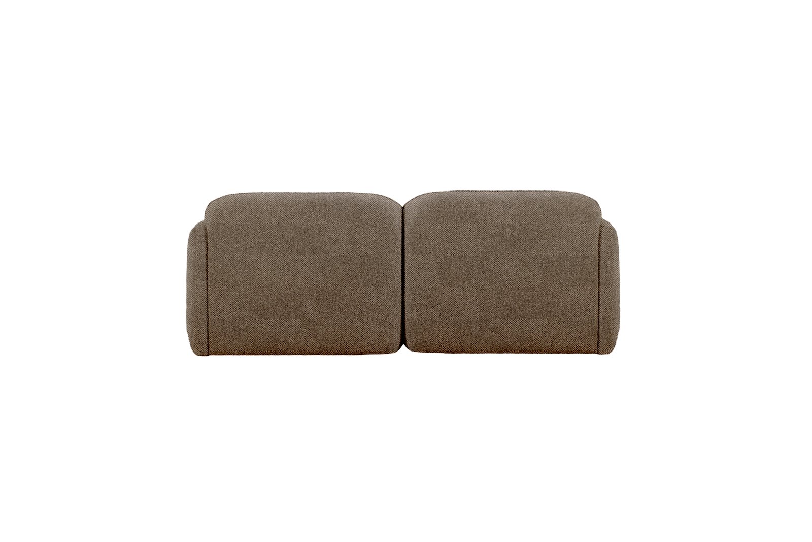 Fluff 2-seter Tekstil Storm 18 Dark Beige med sorte ben