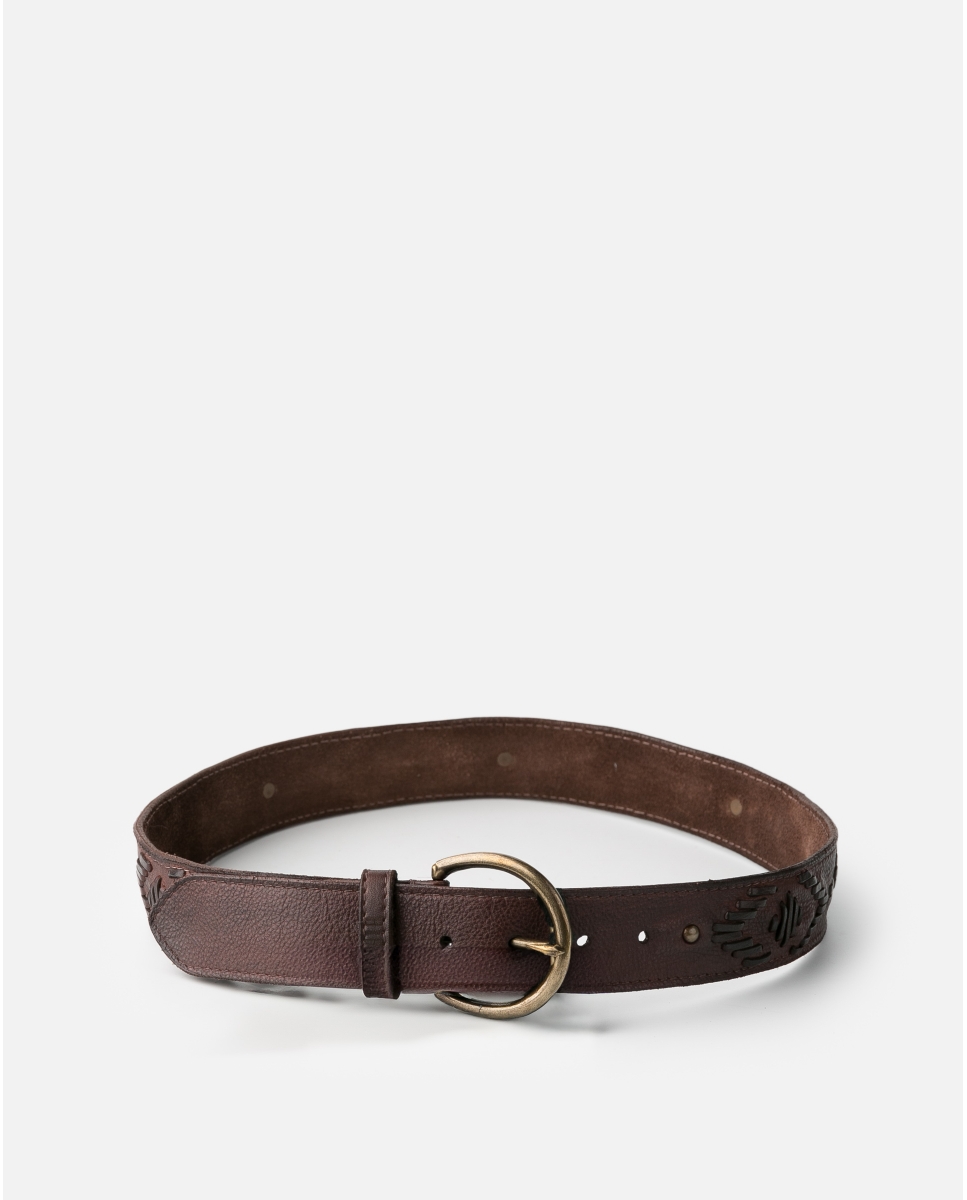 Biba Barcelona Bayron Belt/ Riem Dark Brown 95 cm
