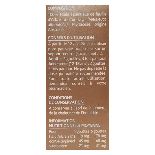 Óleo Essencial de Melaleuca Orgânico Arko Essentiel nº 31 10ml