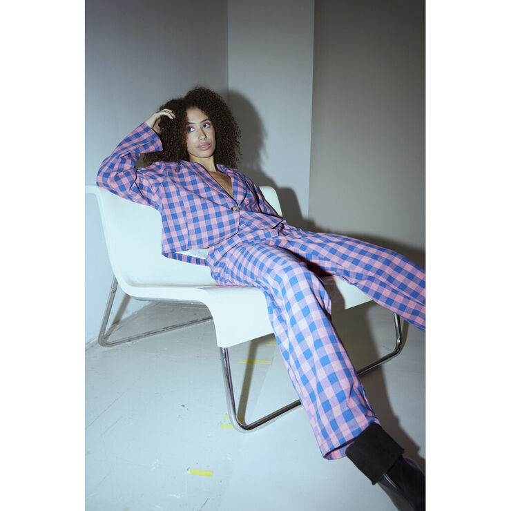 HUNKØN Pamela trousers Pink checked