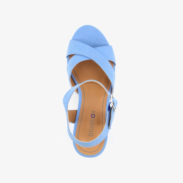 Blue Box blauwe dames sandalen met hak