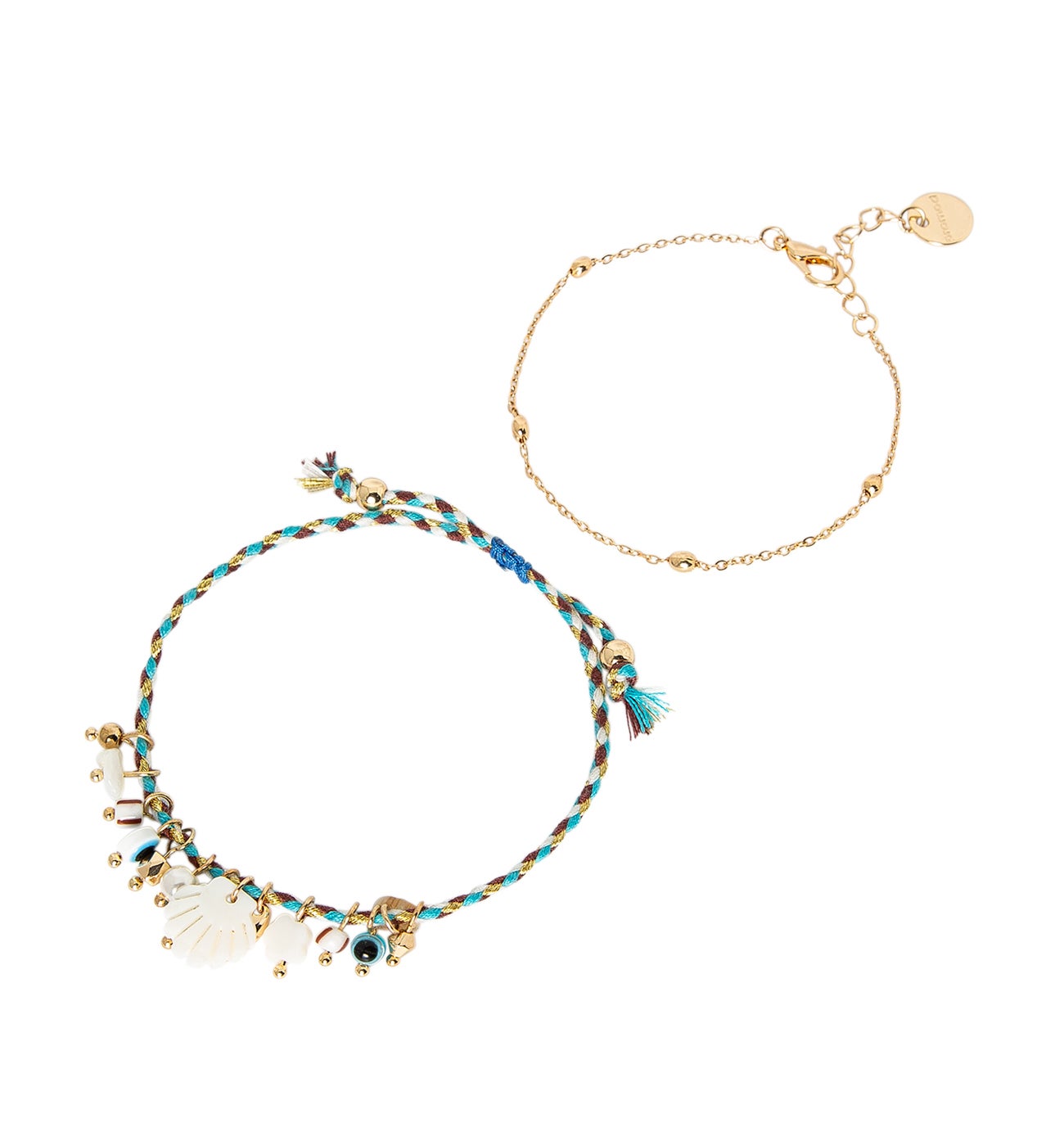 Bracelet d'été 2 rangs - Coloration dorée
