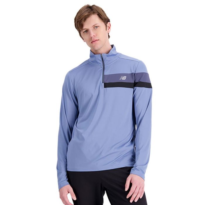 New Balance Herre Trøjer Accelerate Half Zip Blå