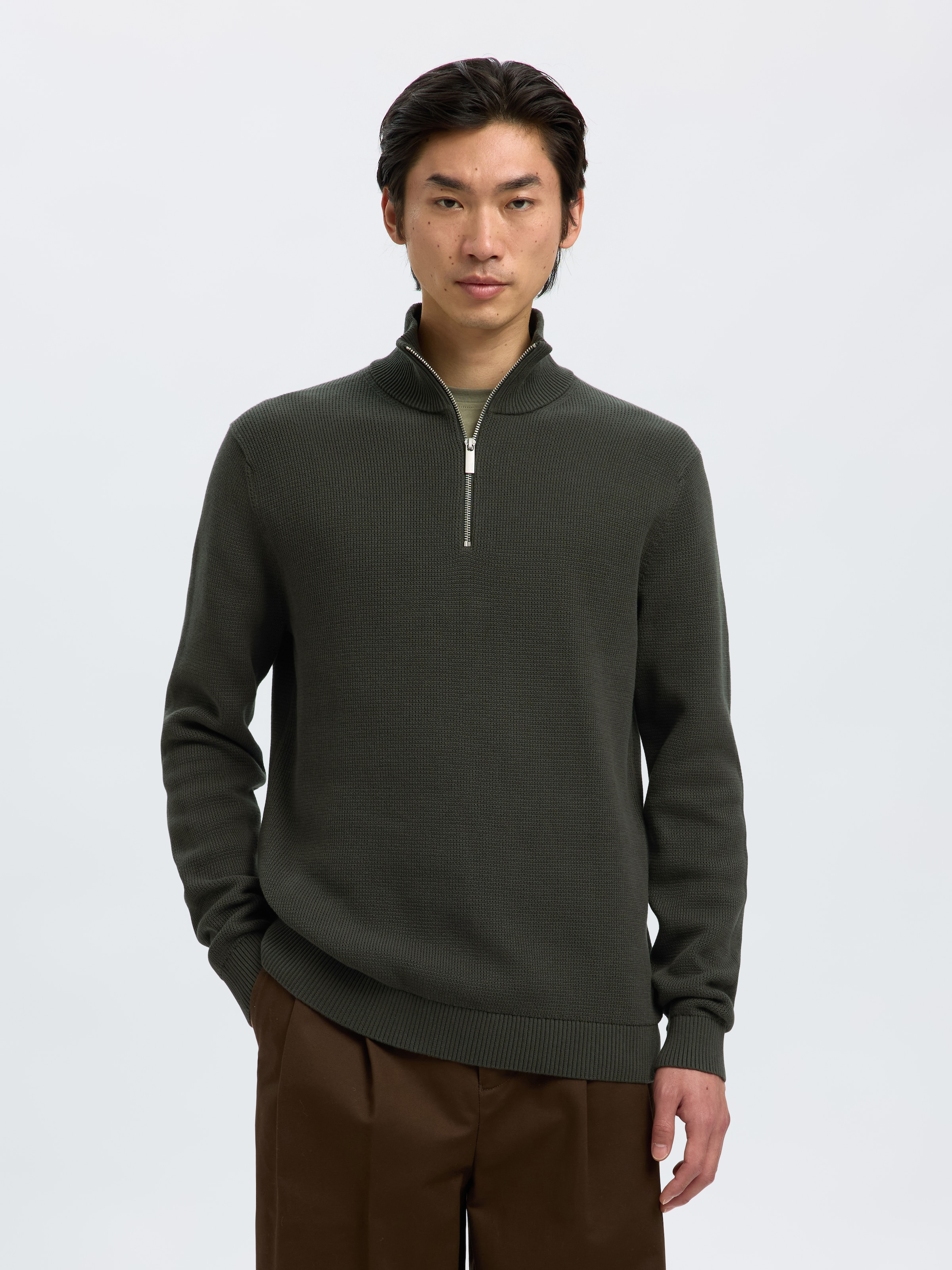 SELECTED HOMME Troyer »SLHDANE LS KNIT STRUCTURE HALF ZIP NOOS«