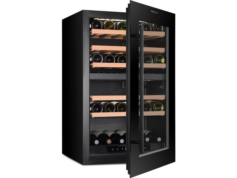 Trisa Einbauweinkühlschrank Dual Zone Schwarz, Rechts Weinkühlschrank